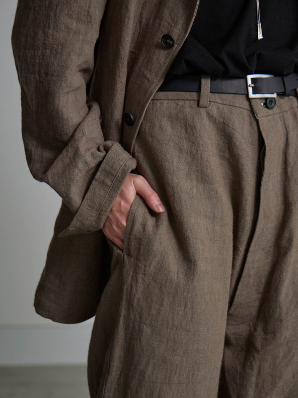 Dry Serge Tailored Jacket [TAUPE]