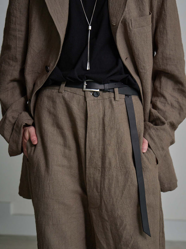 Dry Serge Sarouel Wide Pants [TAUPE]