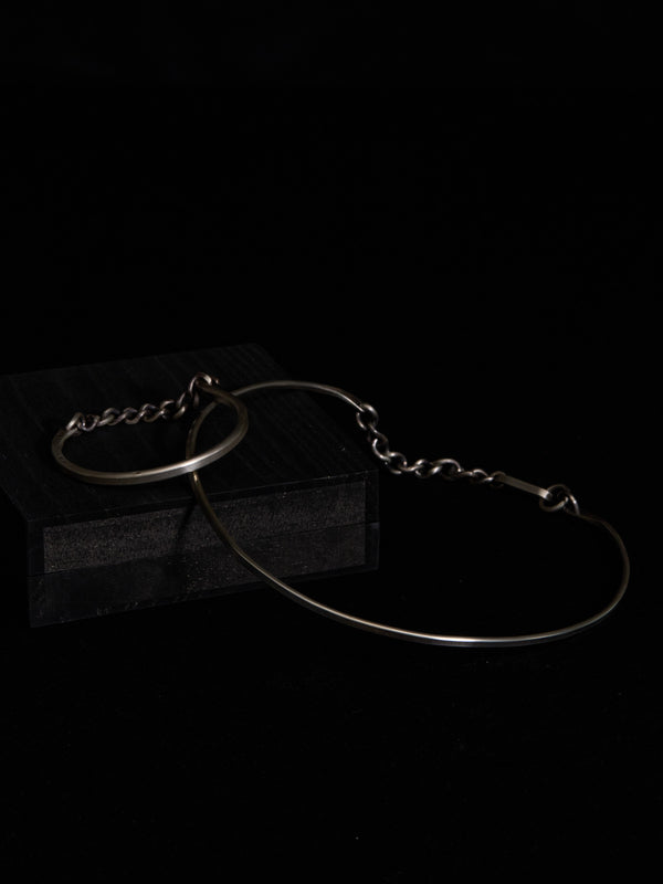 Silver Hooked Chain Choker