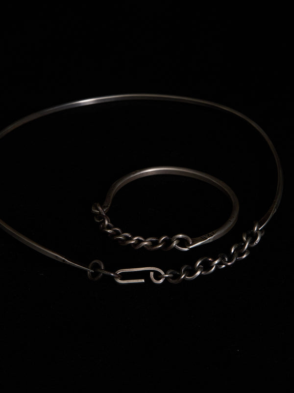 Silver Hooked Chain Choker
