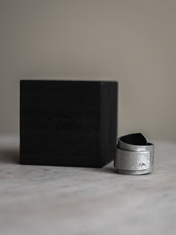 Stannum Leather Ring 001 [Silver]