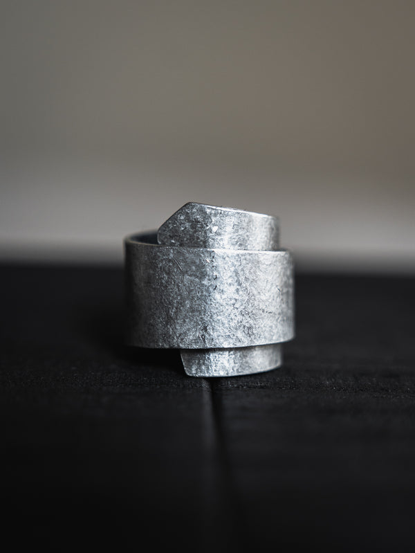 Stannum Leather Ring 001 [Silver]