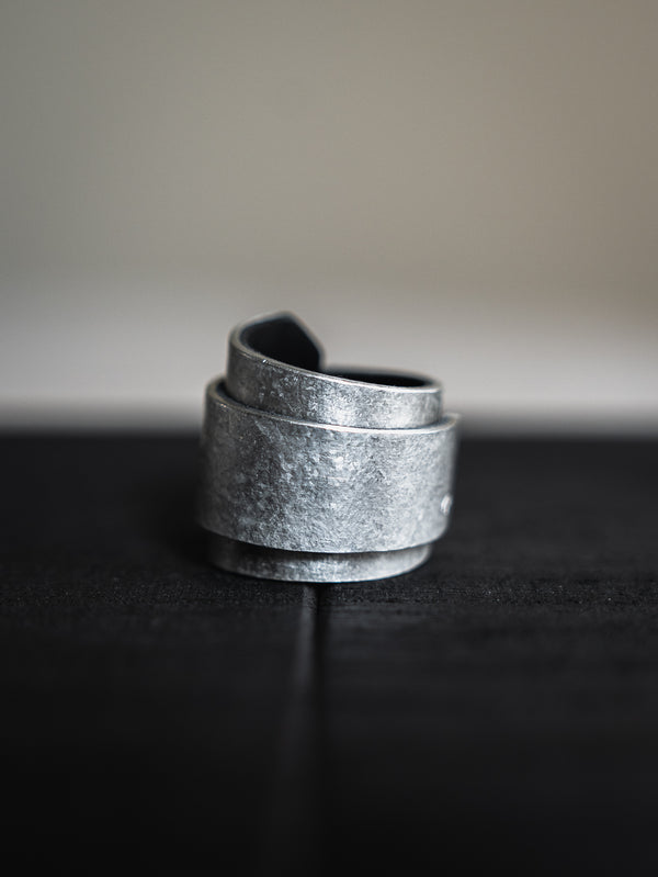 Stannum Leather Ring 001 [Silver]