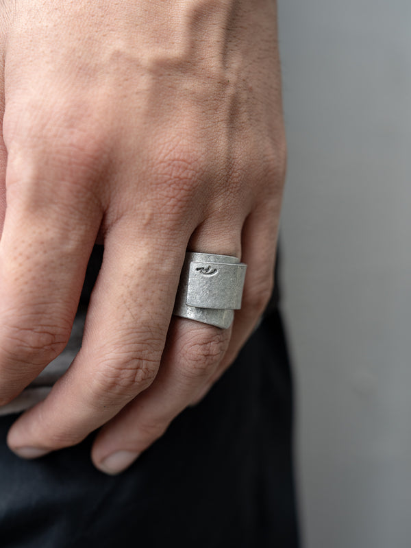 Stannum Leather Ring 002 [Silver]