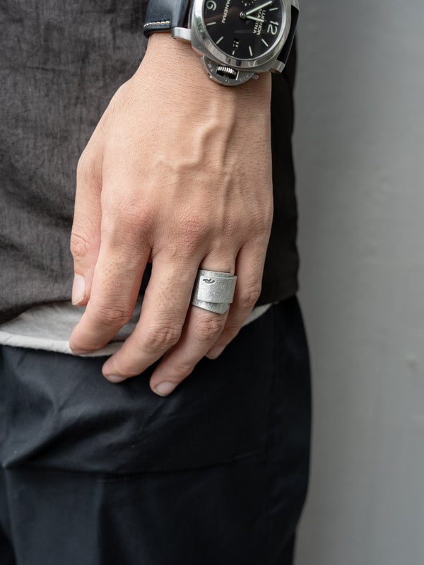 Stannum Leather Ring 002 [Silver]