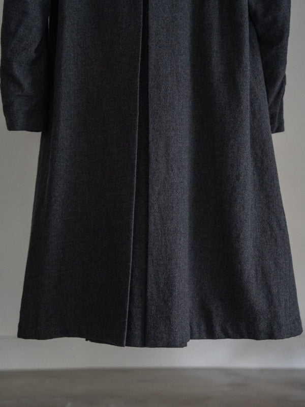 Back - Vent Washed - Serge Overcoat [尾州ウール]【dark gray】 - PRY