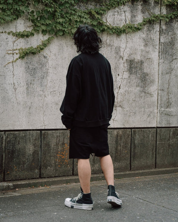 Balloon-sleeve Sweatshirt [black] - PRY