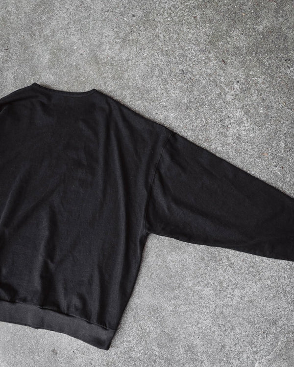 Balloon-sleeve Sweatshirt [black] - PRY