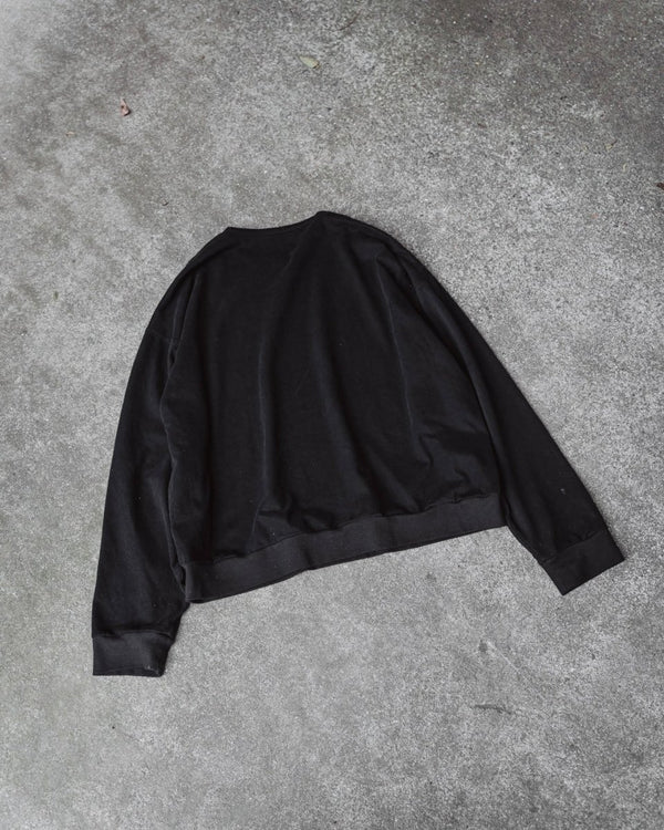 Balloon-sleeve Sweatshirt [black] - PRY