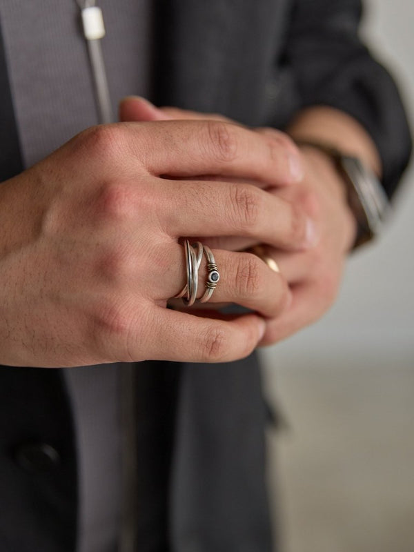 Black Diamond Ring [slv925+k10] - PRY
