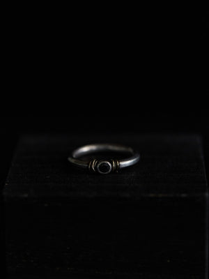 Black Diamond Ring [slv925+k10] - PRY