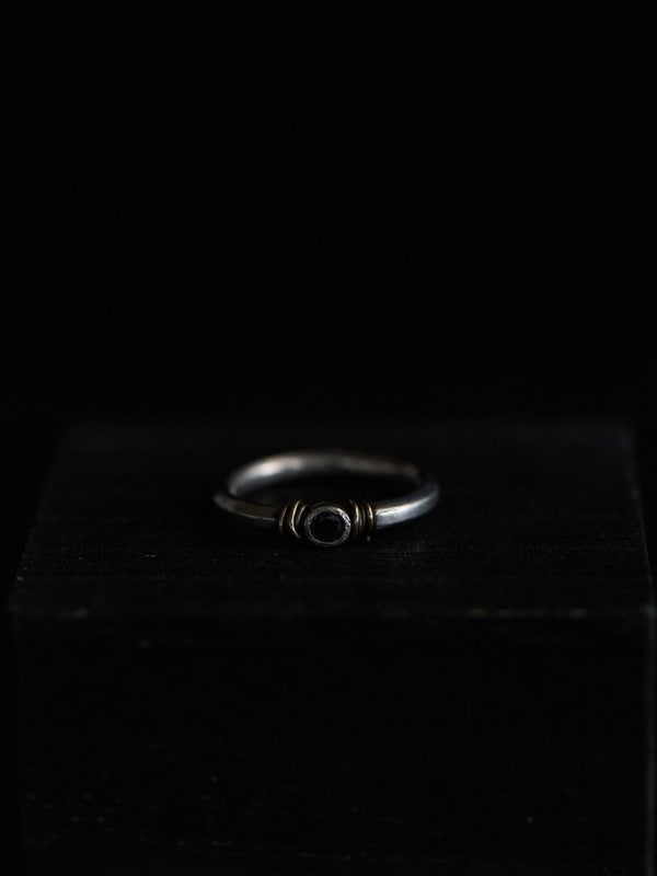 Black Diamond Ring [slv925+k10] - PRY