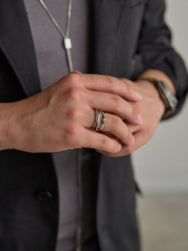 Black Diamond Ring [slv925+k10] - PRY