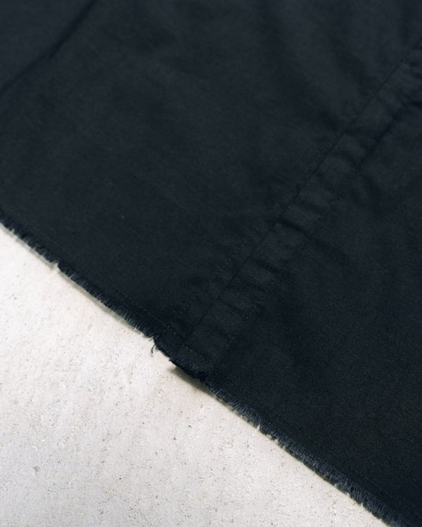 【アーカイブ販売】Black Frayed Edge Linen Shirt [for setup] - PRY
