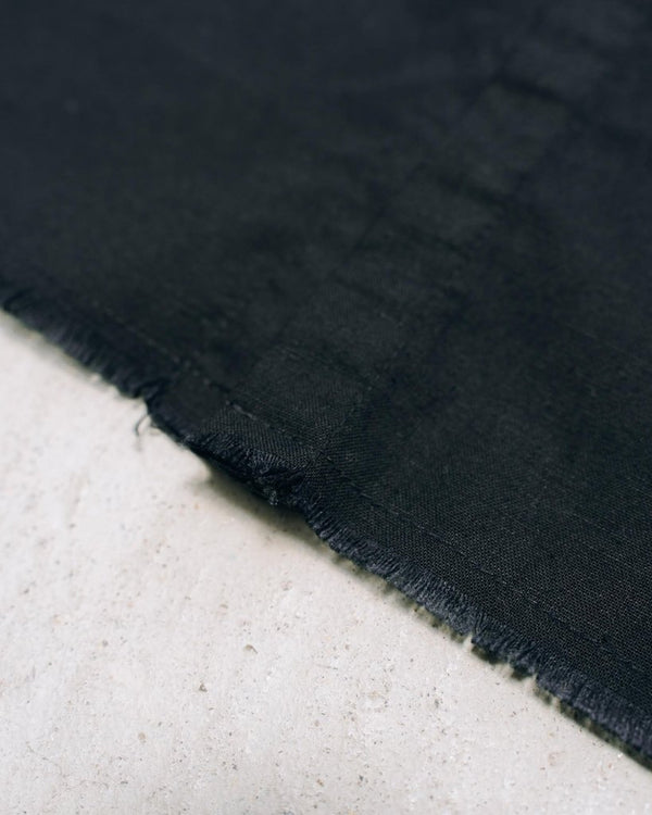 【アーカイブ販売】Black Frayed Edge Linen Shirt [for setup] - PRY