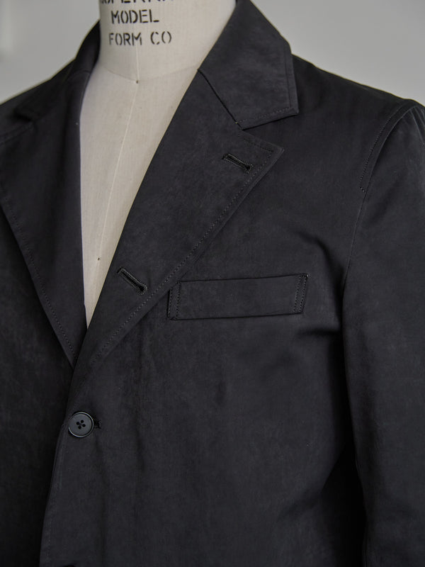 Velvet Suede Tailored Jacket [BLACK]