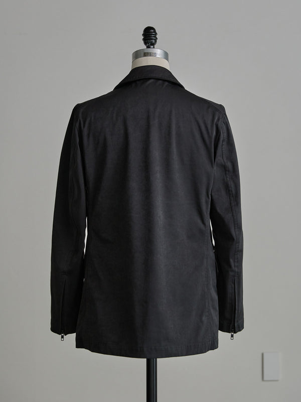 Velvet Suede Tailored Jacket [BLACK]