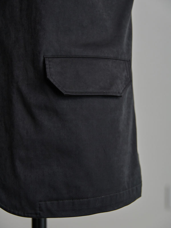 Velvet Suede Tailored Jacket [BLACK]