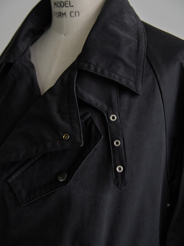 Velvet Suede Motorcycle Coat [BLACK]