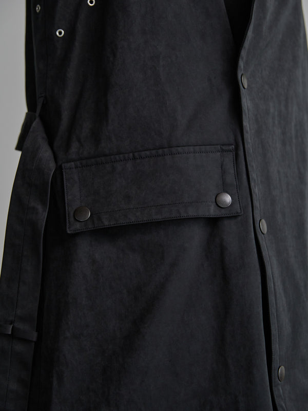 Velvet Suede Motorcycle Coat [BLACK]