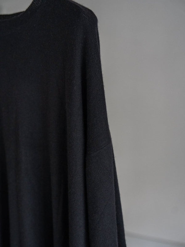 Cashmere Balloon Sleeve Knit【black】 - PRY
