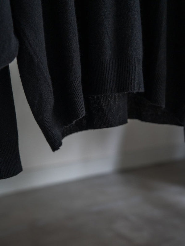 Cashmere Balloon Sleeve Knit【black】 - PRY