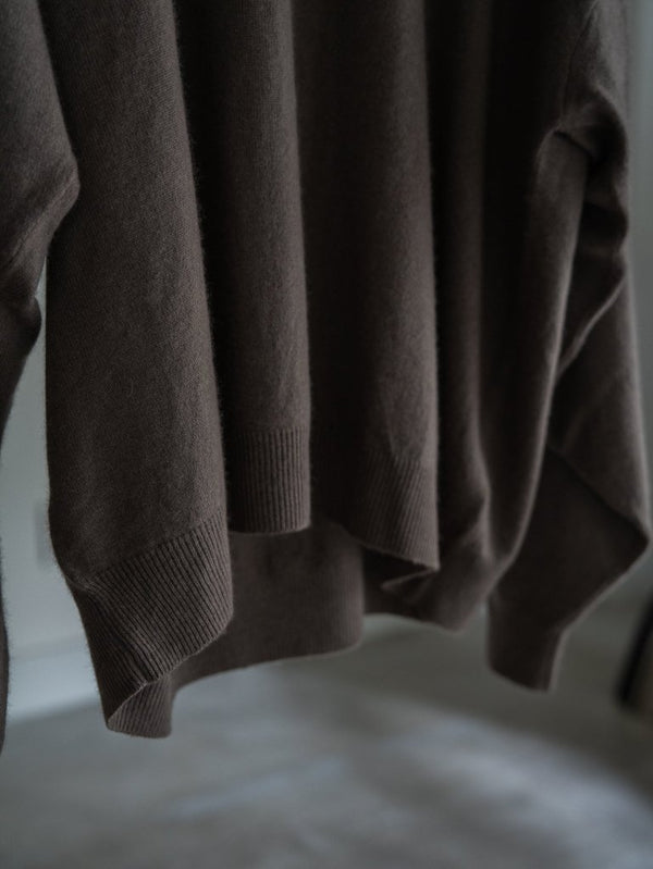 Cashmere Balloon Sleeve Knit【taupe】 - PRY