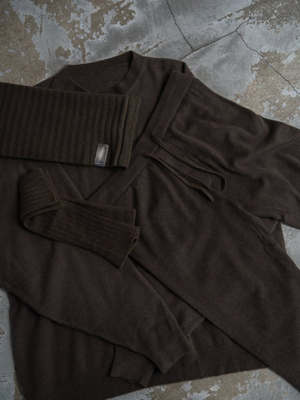 Cashmere Balloon Sleeve Knit【taupe】 - PRY