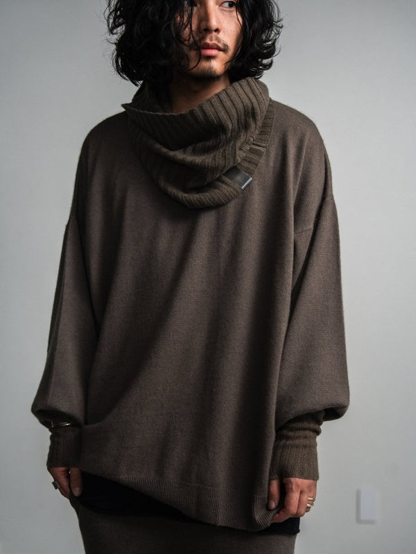 Cashmere Balloon Sleeve Knit【taupe】 - PRY