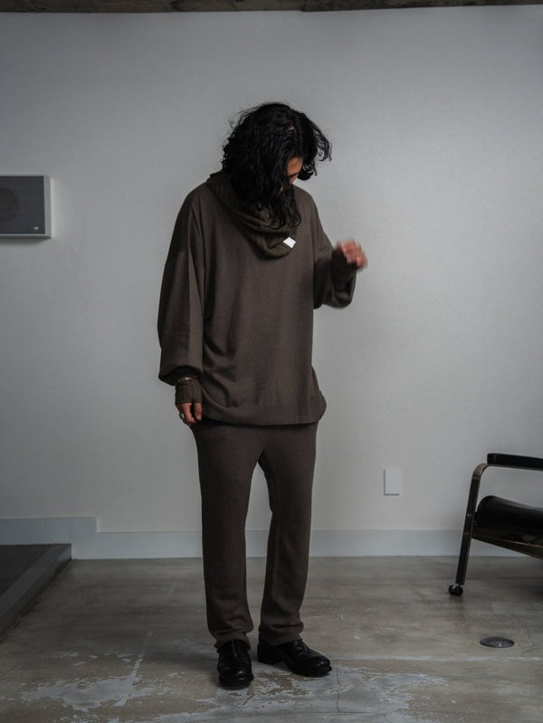 Cashmere Balloon Sleeve Knit【taupe】 - PRY