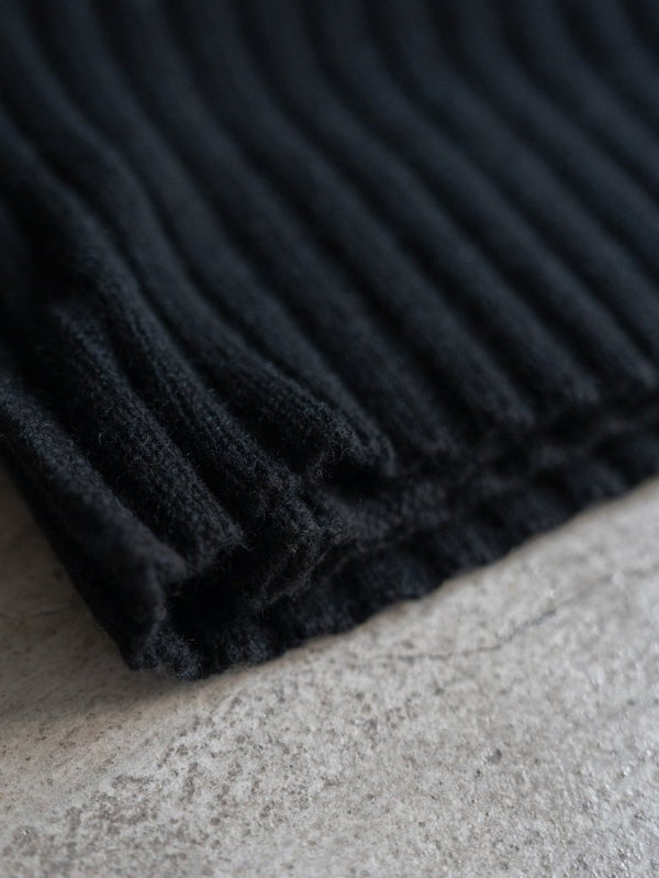 Cashmere Double Wrap Snood【black】 - PRY