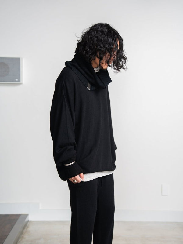 Cashmere Double Wrap Snood【black】 - PRY