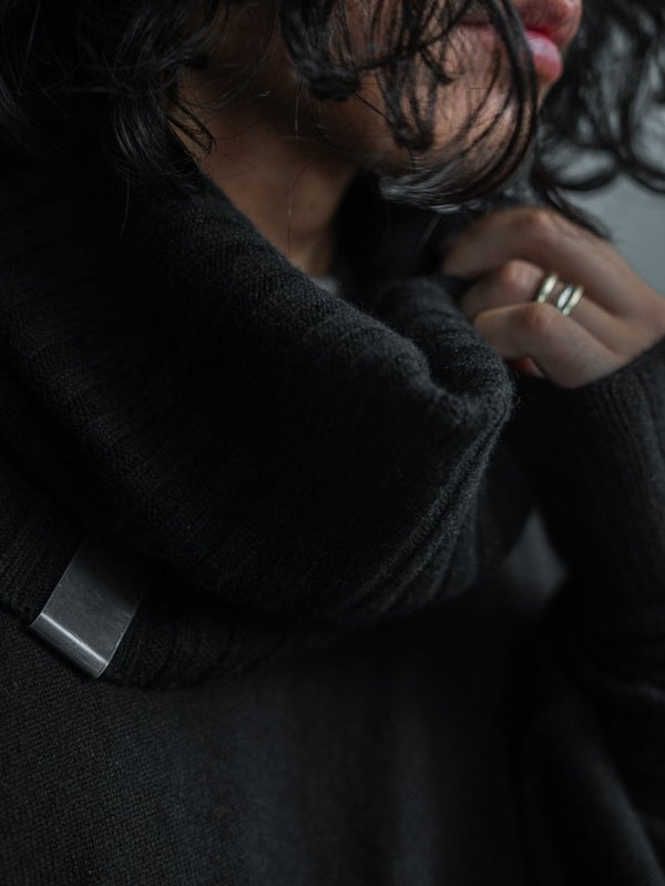 Cashmere Double Wrap Snood【black】 - PRY