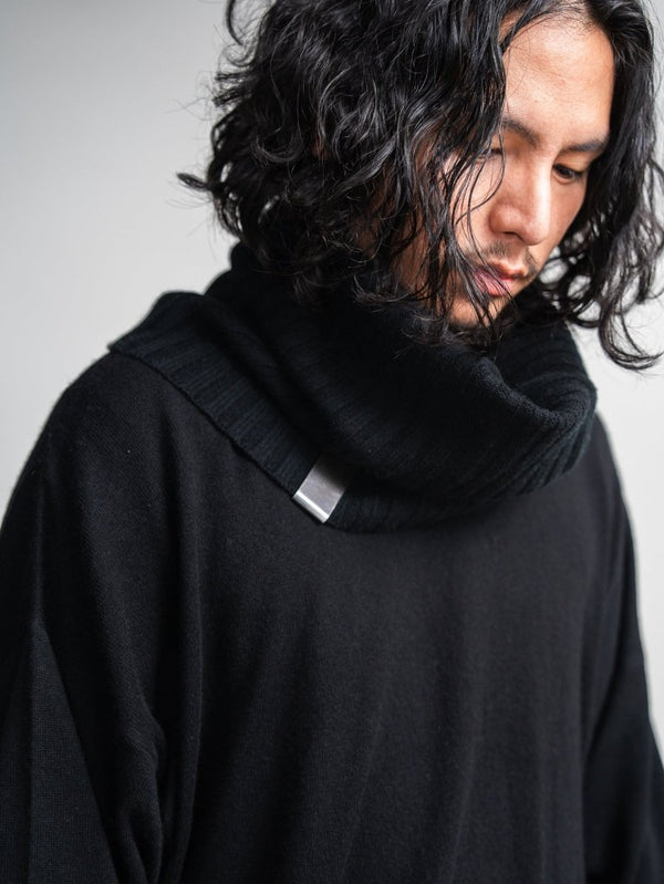 Cashmere Double Wrap Snood【black】 - PRY