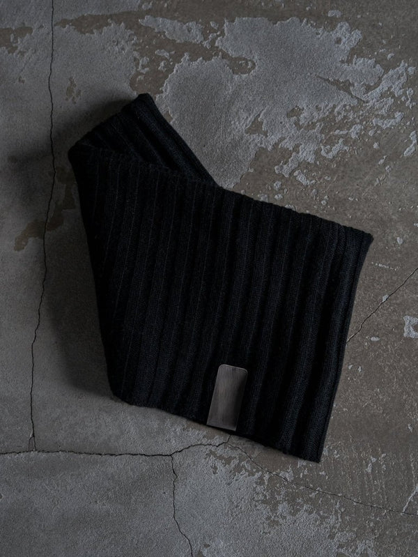 Cashmere Double Wrap Snood【black】 - PRY