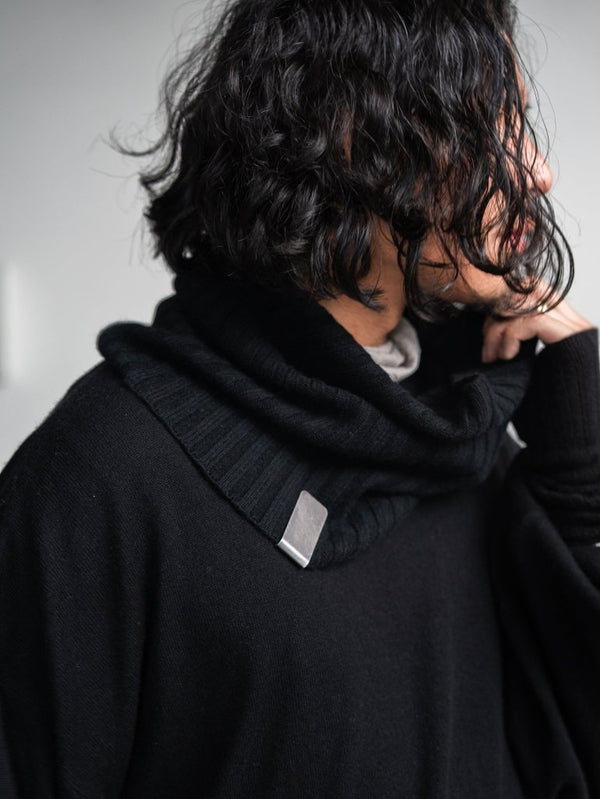 Cashmere Double Wrap Snood【black】 - PRY