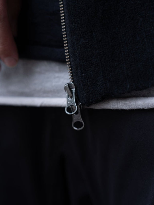 Cashmere Double Zip Hoodie【black】 - PRY
