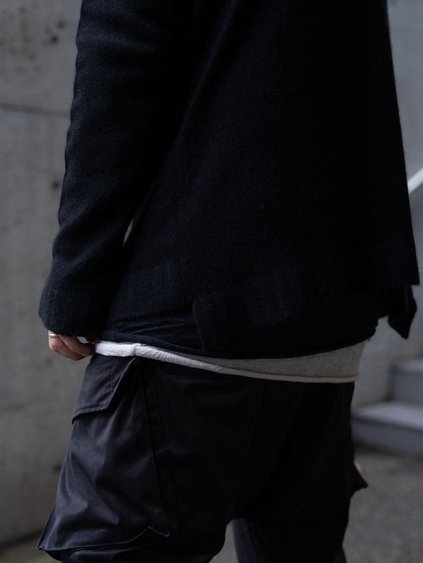 Cashmere Double Zip Hoodie【black】 - PRY