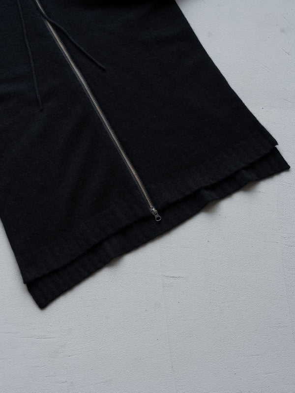Cashmere Double Zip Hoodie【black】 - PRY