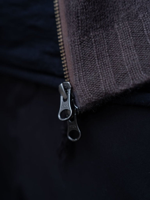 Cashmere Double Zip Hoodie【taupe】 - PRY