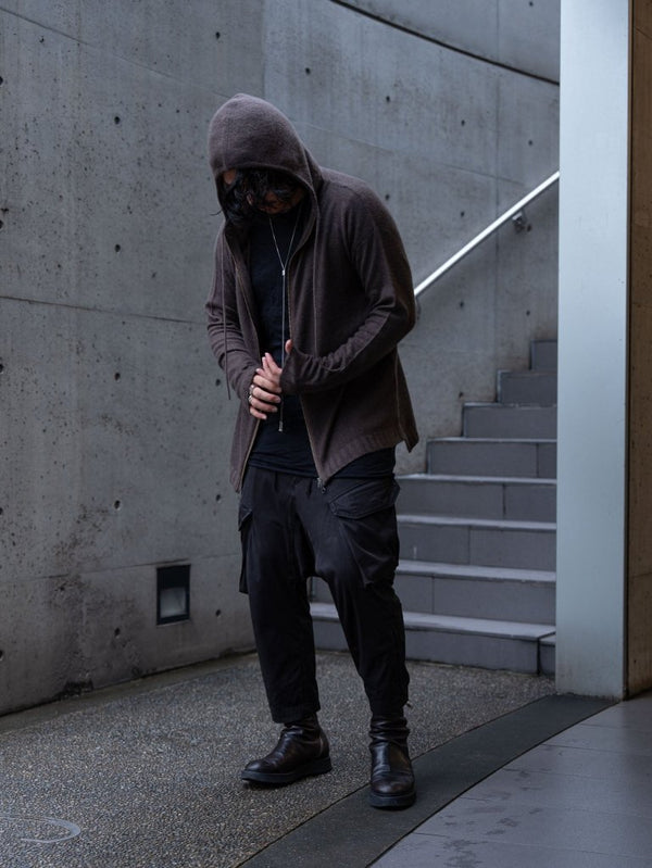 Cashmere Double Zip Hoodie【taupe】 - PRY