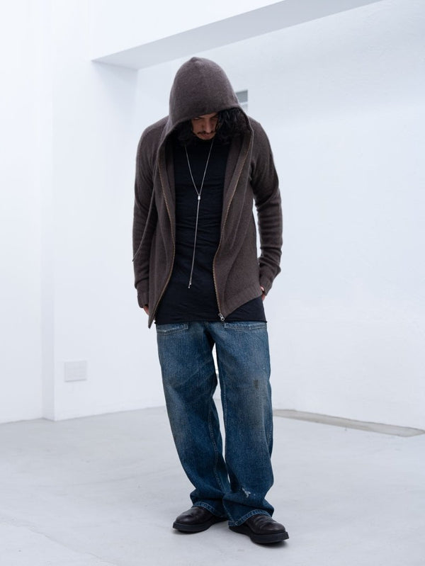 Cashmere Double Zip Hoodie【taupe】 - PRY