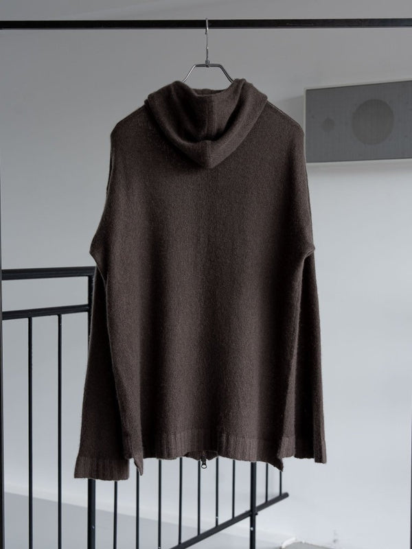 Cashmere Double Zip Hoodie【taupe】 - PRY