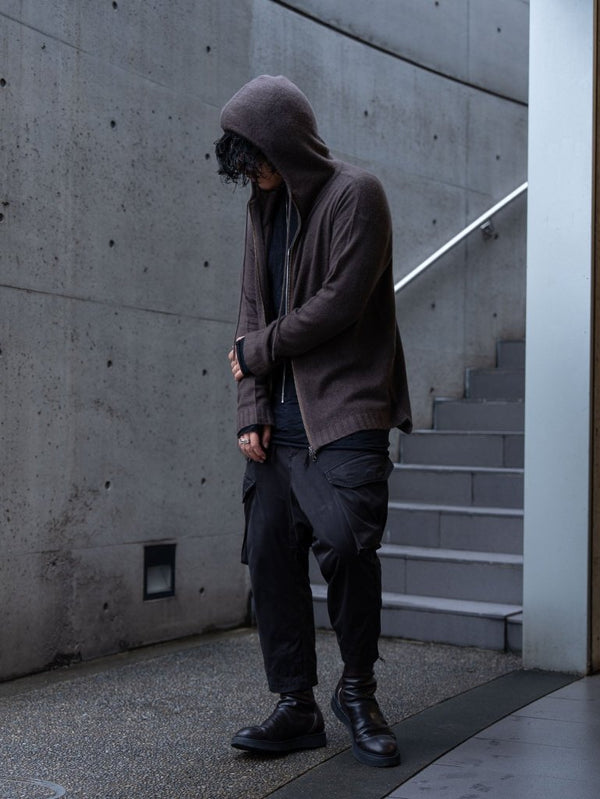 Cashmere Double Zip Hoodie【taupe】 - PRY