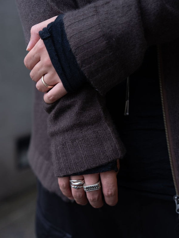 Cashmere Double Zip Hoodie【taupe】 - PRY