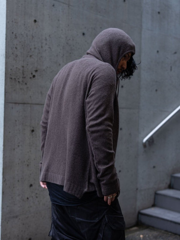 Cashmere Double Zip Hoodie【taupe】 - PRY