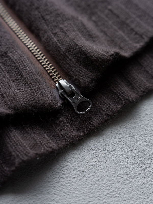Cashmere Double Zip Hoodie【taupe】 - PRY