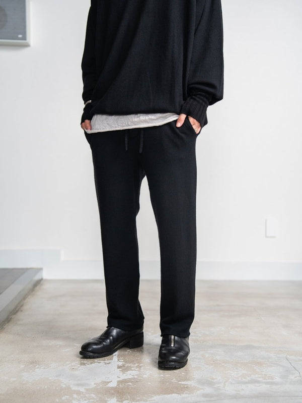 Cashmere Easy Flare Pants【black】 - PRY