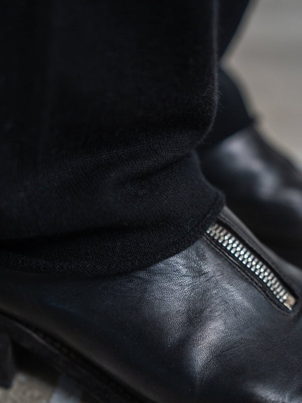 Cashmere Easy Flare Pants【black】 - PRY