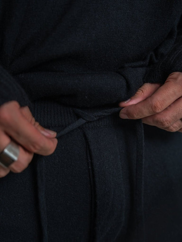 Cashmere Easy Flare Pants【black】 - PRY